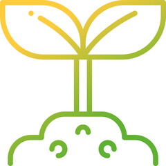 sapling gradient line icon