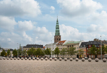 Christiansborg Slotsplads in Copenhagen, Denmark