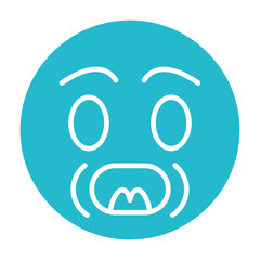 Yelling Multicolor Glyph Icon