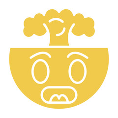 Mind Blown Multicolor Glyph Icon