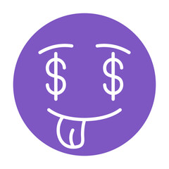 Greed Multicolor Glyph Icon