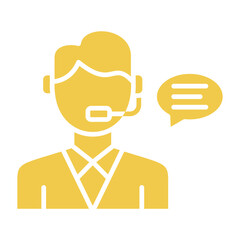 Customer Service Multicolor Glyph Icon