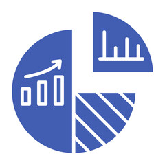 Pie Chart Multicolor Glyph Icon