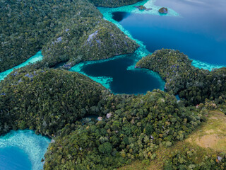 Blue Lagoon, located in Cendrawasih Bay National Park