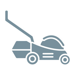 Lawn Mower Multicolor Glyph Icon