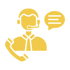 Customer Service Multicolor Glyph Icon