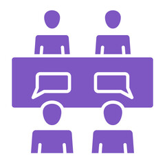 Meeting Multicolor Glyph Icon