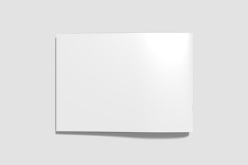 Blank back cover of a4 brochure mockup