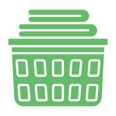 Laundry Basket Multicolor Glyph Icon