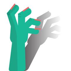 zombie hand out of the ground