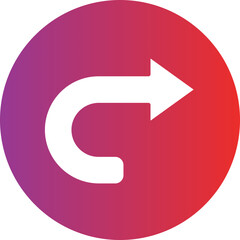 Curved Right Icon Style