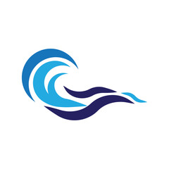 Water Wave symbol and icon Logo Template