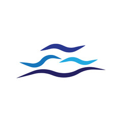 Water Wave symbol and icon Logo Template