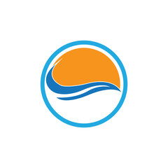 Water Wave symbol and icon Logo Template