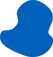 Freestyle shape abstract art with blue color.