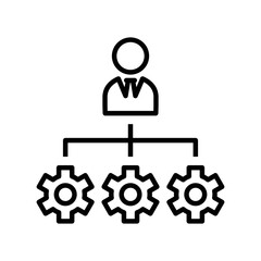 Businessman leadership icon vector graphic illustration