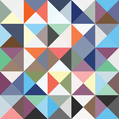 Abstract geometric Bauhaus pattern design. Vector circle, triangle and square lines color art design. Colorful Bauhaus background pattern. 