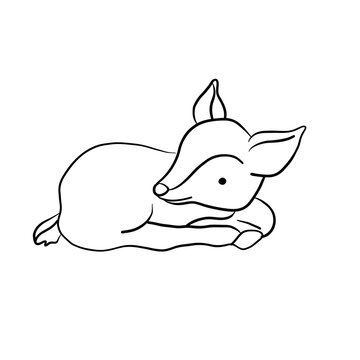 recommend clip art: Hand drawn young deer in tribal style. Magic vintage vector illustration in black on white. Children's coloring book. Spiritual art, yoga, boho style, nature and wildlife. T-shirts and tattoos