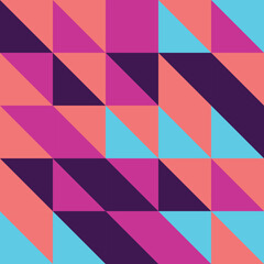 Abstract geometric Bauhaus pattern design. Vector circle, triangle and square lines color art design. Colorful Bauhaus background pattern. 