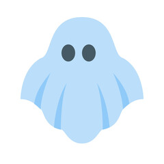 Obraz premium ittle ghost apparition scary horror set. Funny ghost shadow. ghost sheet for halloween character design. Isolated vector illustration.