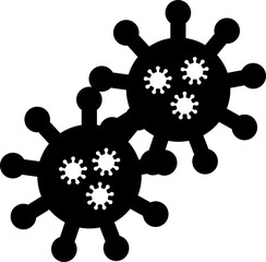 virus flat icon  vector hand drawn