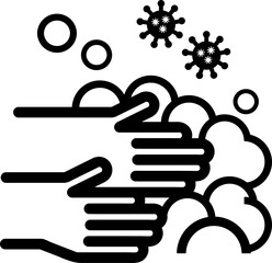 virus flat icon  vector hand drawn