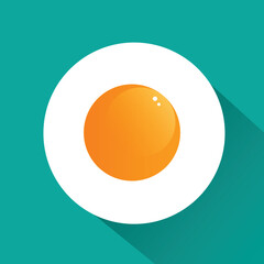 circle  fried egg