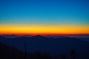 sunrise in the mountains
