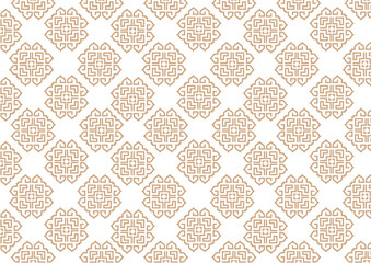 Ornamental doodle mandala seamless pattern background vector template, Seamless pattern with paisley, mandala, and floral motif for wallpaper