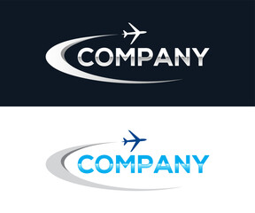 Airlines logo design template. Airplane flight logo design. Travel logo design template
