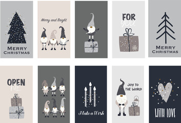 Christmas tags. Printable Gift tags with Merry Christmas 