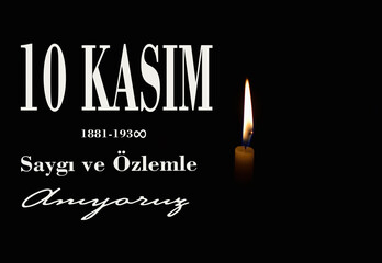 Turkish republic founder Mustafa Kemal Ataturk’s Death Day anniversary. November 10, Memorial day...