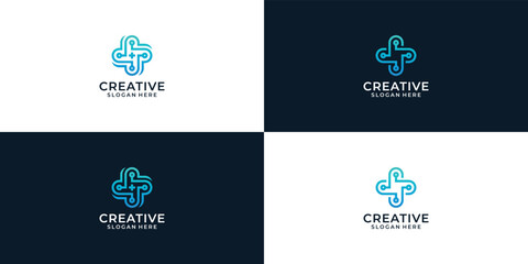Vector set of medical logo template