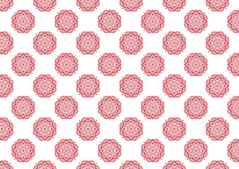 Ornamental doodle mandala seamless pattern background vector template, Seamless pattern with paisley, mandala, and floral motif for wallpaper