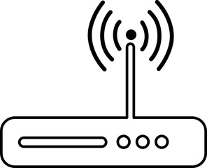 Wifi Router Icon Design. Vector Illustration on white.eps