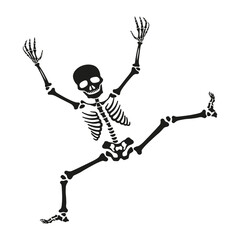Skeleton poses isolated