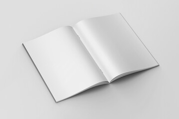 Blank opened magazine mockup