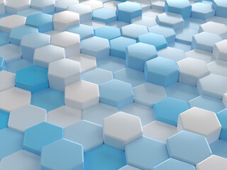 3d render of futuristic hexagonal background