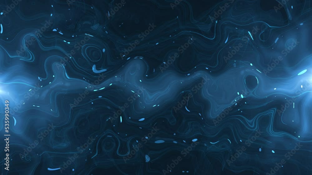 Wall mural particle background animation, futuristic mysterious flowing digital particles wave de-focus virtual