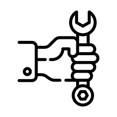 Premium line icon design of spanner  