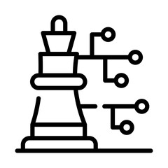 Premium line icon design of digital strategy 