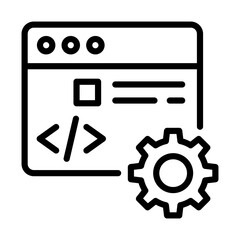 Productive analysis outline icon vector 
