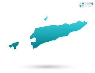 Vector blue gradient of East Timor map on white background. Organized in layers for easy editing.