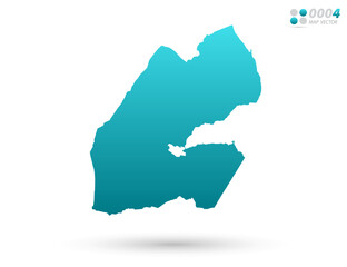 Vector blue gradient of Djibouti map on white background. Organized in layers for easy editing.