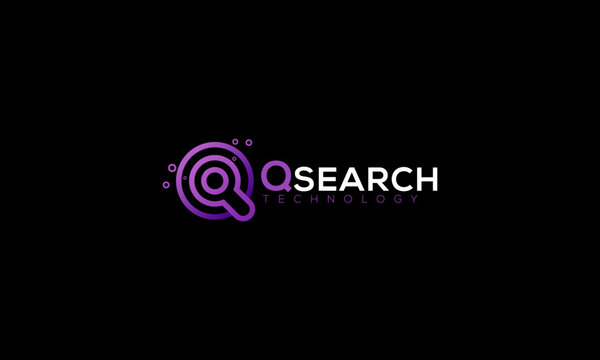 Technology search, Circuit Search Logo Design and Icon.