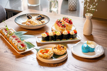 dinner set in the restaurant