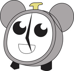 Cartoon clock character