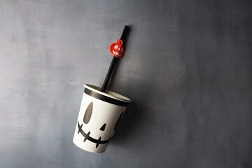 halloween cup with straw 