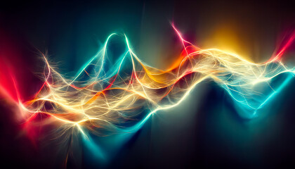 Obraz premium Moving colorful lines of abstract background