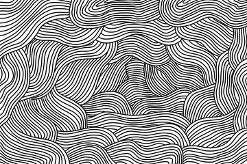 Line art with abstract pattern in black and white